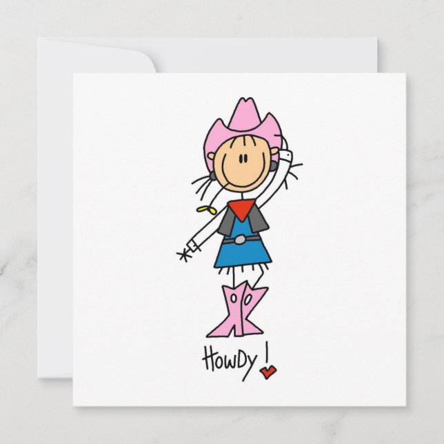 Chica de vaca con camisetas rosas y regalos (Anverso)