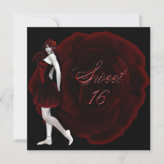 Chica de vampiros Sweet 16 Gótico Invitación a cum