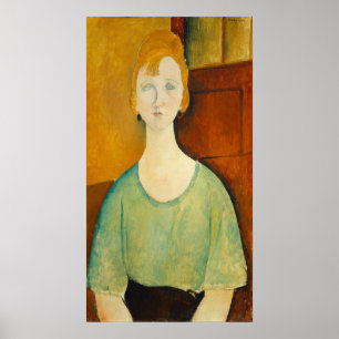 Chica de verde - Amedeo Modigliani Póster de Arte 