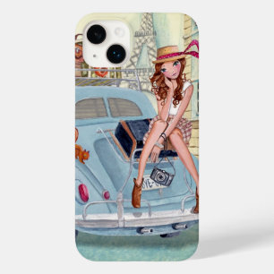 Chica de viajes en París   funda Iphone 7