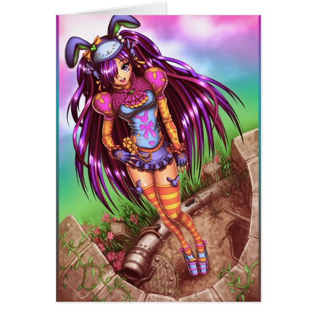 Chica del animado de la moda del japonés (Frente)