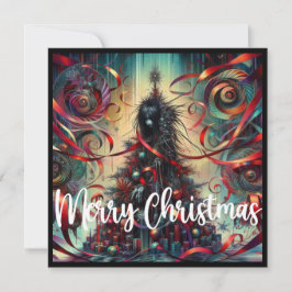 Chica del árbol gótico de Navidad