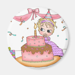 Chica del cumpleaños - imán