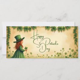 Chica del Día de San Patricio con Shamrock