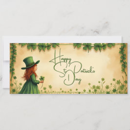 Chica del Día de San Patricio con Shamrock