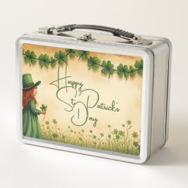 Chica del Día de San Patricio con Shamrock