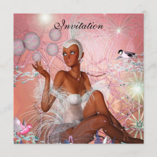 Chica del espectáculo de celebración de invitación