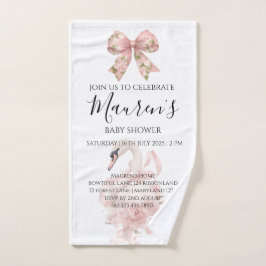 Chica del lazo rosa Baby Shower 