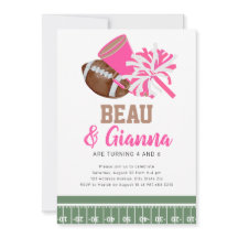 Chica del niño de la invitación a la fiesta de cum