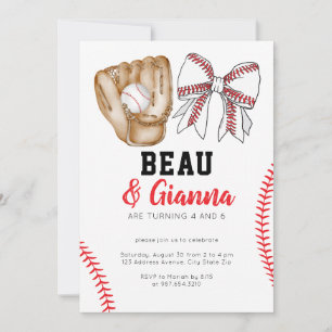 Chica del niño de la invitación a la fiesta de cum