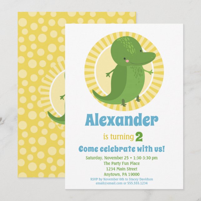 Chica del niño de la invitación al cumpleaños de C (Anverso / Reverso)