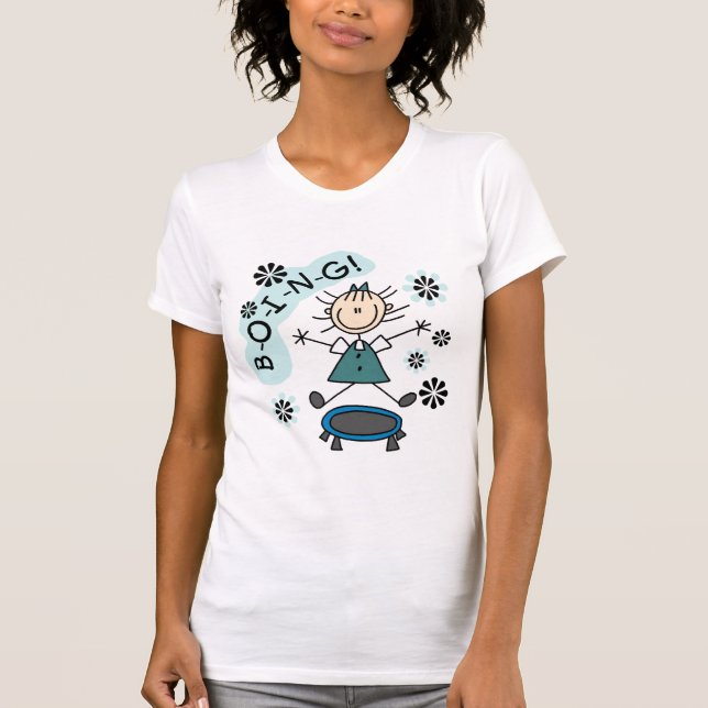 Chica del palillo en las camisetas y los regalos (Anverso)
