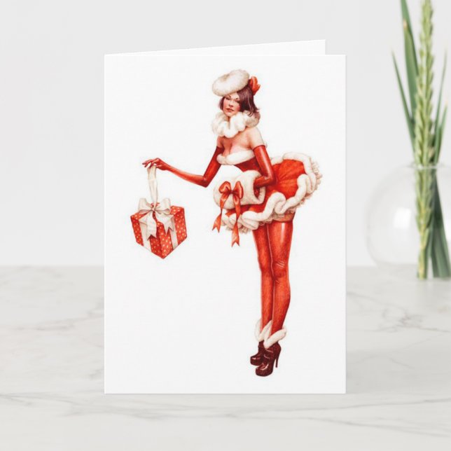 Chica del Pin-Para arriba Santa del navidad (Anverso)