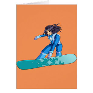 Chica del Snowboarder de Manga