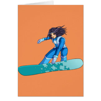 Chica del Snowboarder de Manga