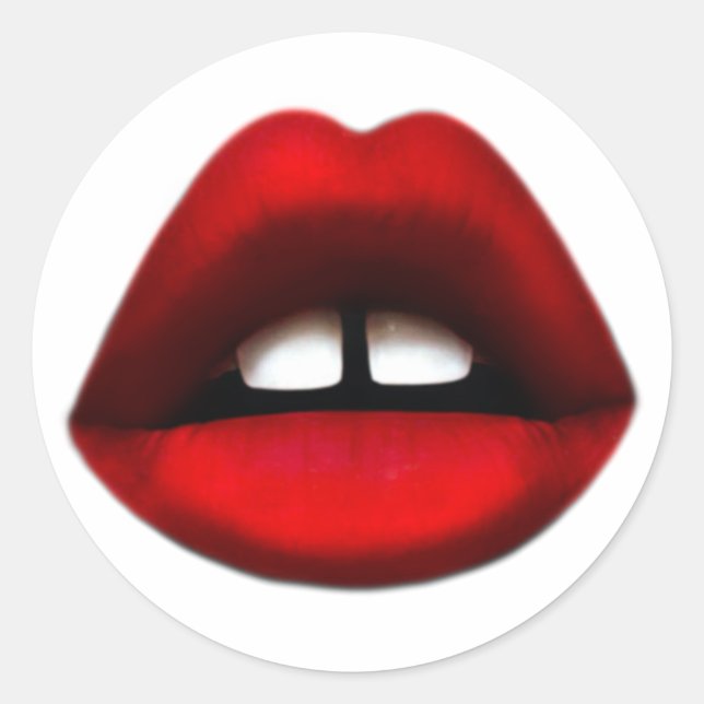 Chica dentada de la brecha pegatinas mujeres (Anverso)