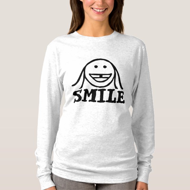 Chica dentado de la brecha, camiseta de las damas  (Anverso)