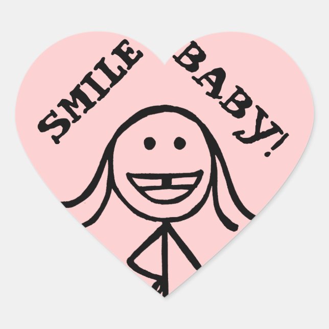 ¡chica dentado de paro, sonríe bebé! Pegatinas (Anverso)
