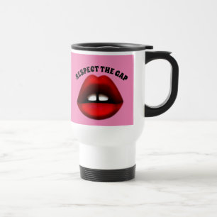 Chica diente separado, Taza de café de viaje