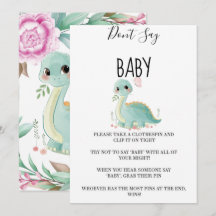 Chica Dinosaur Pink Peony no dice tarjetas para be