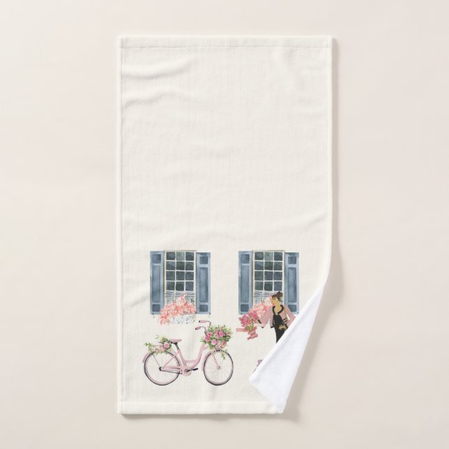 Chica Diseñador Bolsa Depósito Perro Perro impresi (Toalla de mano)