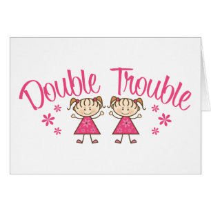 Chica doble del rosa del problema