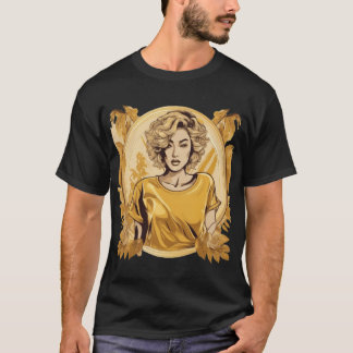 Chica Dorado Romance: Diseños de camisetas con tem
