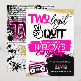 Chica Dos Leyes Dos Invitación De Salir De Hip Hop