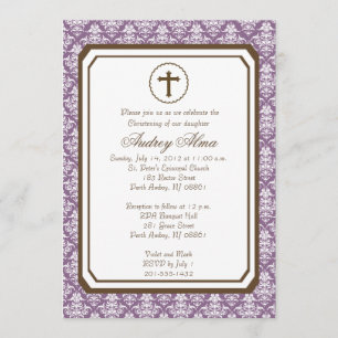 Chica Elegante Invitación a la Navidad - Morado