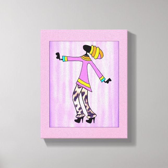 Chica elegante y elegante de arte africano (Anverso)