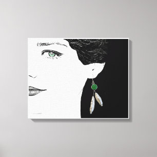 Chica en arte de ilustracion de perlas