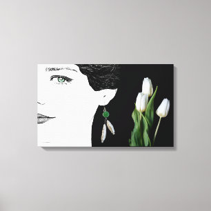 Chica en arte de ilustracion de perlas