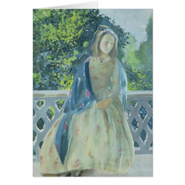 Chica en Balcony, 1900 (Frente)