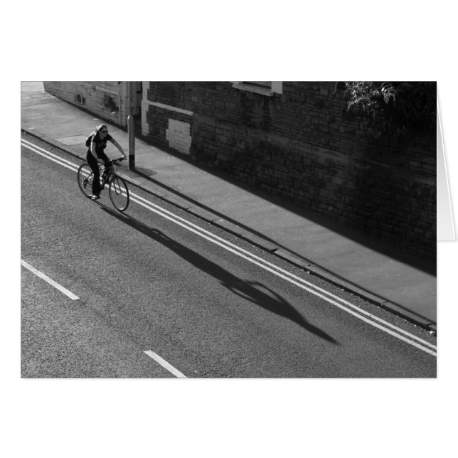 Chica en bicicleta BW (Anverso (Horizontal))