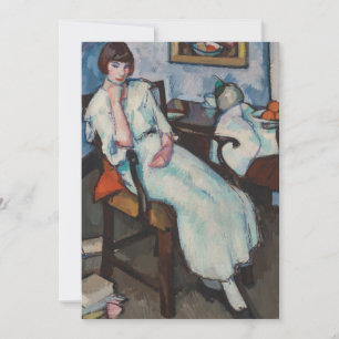 Chica en blanco Samuel John Peploe