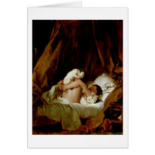 Chica En Cama Con Perro De Jean-Honore Fragonard