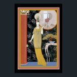"Chica en el espejo" Impresión Art Deco 13x19<br><div class="desc">Colorido George Barbier,  Art Deco Print,  titulado "Chica en el espejo"</div>