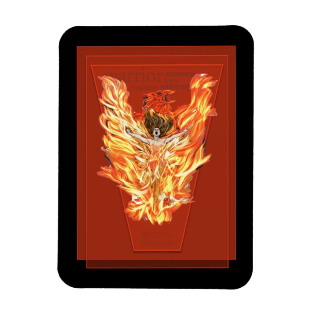 Chica en el imán de fuego (Vertical)