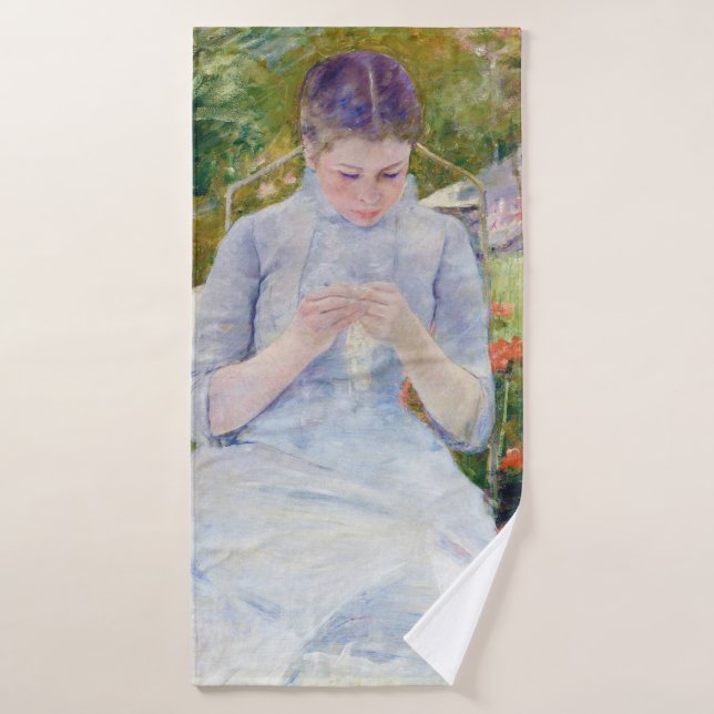 Chica en el Jardín, Mary Cassatt (Toalla de baño)