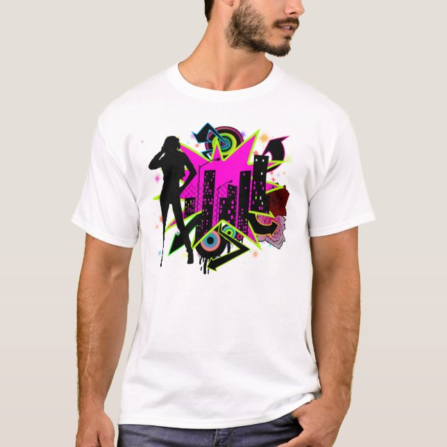 Chica en la camiseta de la ciudad (Anverso)