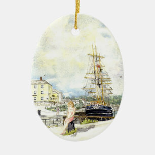 "Chica en ornamento de Charlestown"
