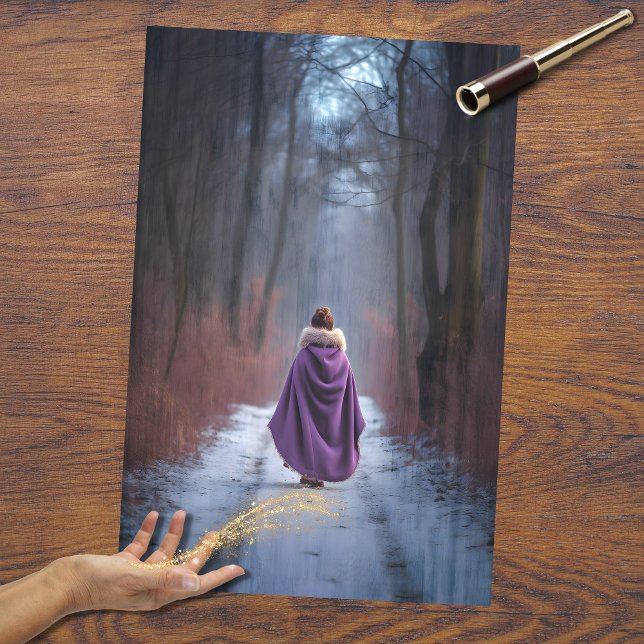 Chica en papel de desenlace del bosque 1 (Subido por el creador)