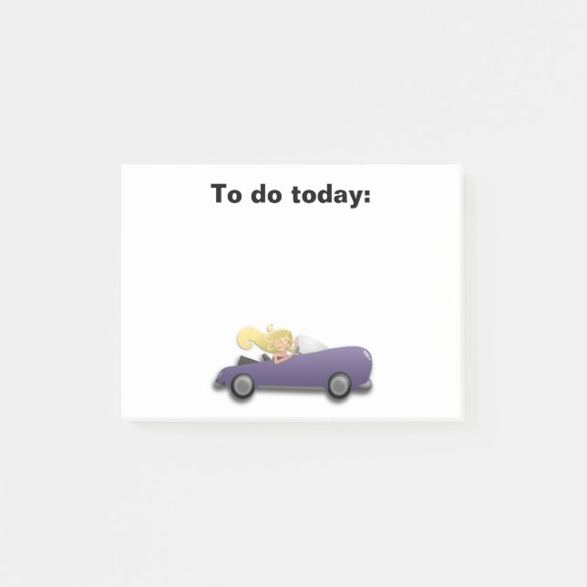 Chica en Purple Car postea su nota (Anverso)