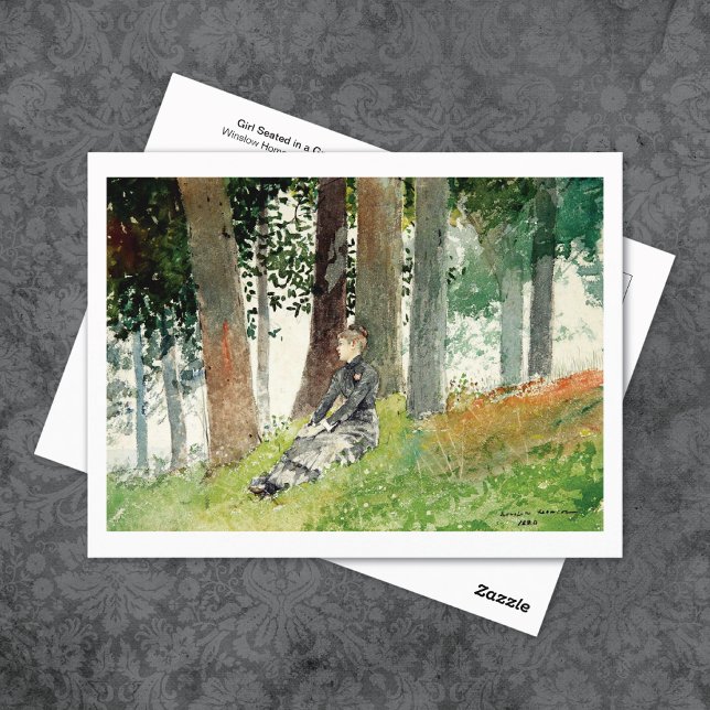 Chica en tarjeta postal Winslow Homer de paisajes  (Subido por el creador)