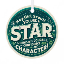 ¡Chica, eres una ESTRELLA! Ornamento de Scout