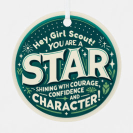 ¡Chica, eres una ESTRELLA! Ornamento de Scout