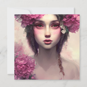 Chica etéreo con pecas rosadas