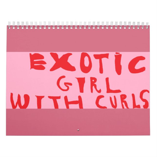 chica exótico con el calendario de los rizos (Tapa)
