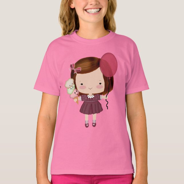 Chica fiesta Camiseta (Anverso)