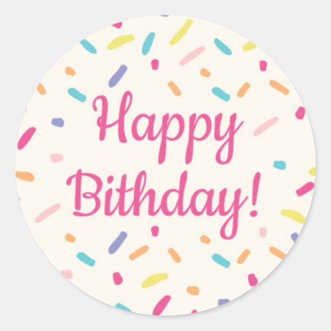 Chica Fiesta de cumpleaños Donut - Pegatina 2 (Anverso)